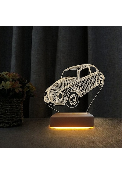 Klasik Vosvos Tasarımlı 3D Led Gece Lambası Doğum Günü Hediyesi Klasik Vosvos Tasarımlı 3D Led Gece Lambası Doğum Günü Hediyesi