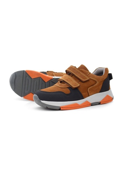 Ortopedikal 3880 Rakerplus Hakiki Deri Taba Çocuk Sneakers Spor Ayakkabı Cırtlı Taba