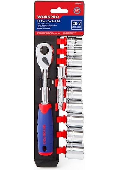Workpro Wp202557 12 Parça 3/8 Cr-v Metrik Profesyonel Lokma Takımı Fr Wp202557