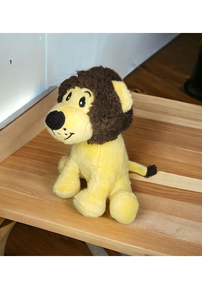 Kişiye Özel Sarı Kırmızı Taraftar Kupa & Hediyelik Sevimli Peluş Aslan 22cm Hediye Seti