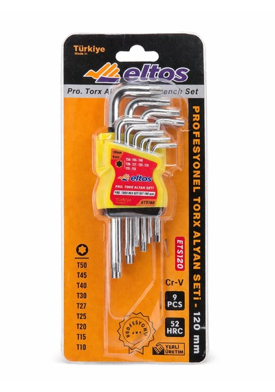 Eltos Torx Alyan Seti 9 Parça 120 Mm Cr-v Profesyonel Torx Anahtar Takımı