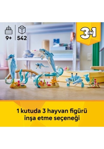 Deniz Hayvanları Temalı 3'ü 1 Arada Yaratıcı Oyuncak Yapım Seti