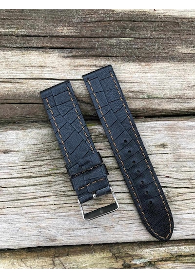 20 Mm Si Yah Desenli Suni Deri Kordon