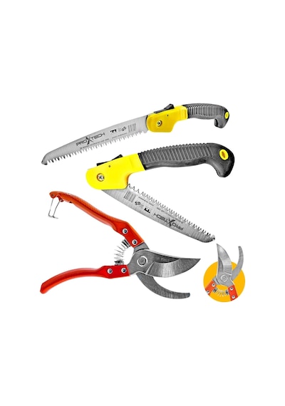 Proxtech Katlanabilir Emniyetli Cep Bahçe Budama Testeresi 180 Mm Dal Budama Makası 2li Set
