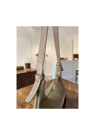 Yumuşak Doku Modern Tasarım Kadın Omuz Çantası - Minimalist Şıklık - Kadın Hobo Çanta - Günlük Ve Şık Tasarım Vizon