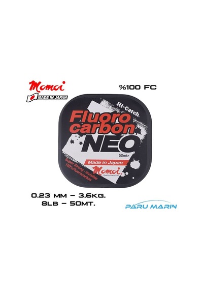 Momoi Hi-catch Neo %100 Fc Shock Leader 0.23mm-3.6kg. 50mt.