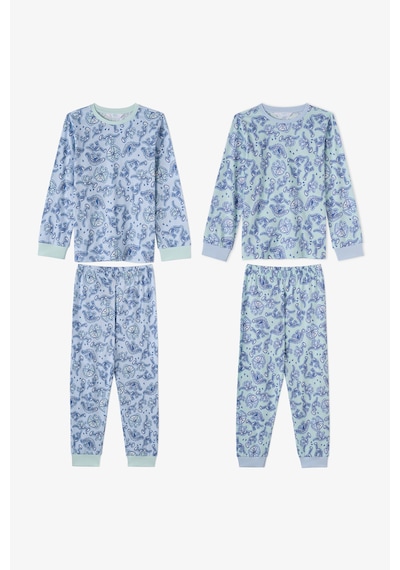 Penti Erkek Çocuk Mavi Historical Dinos Pamuklu Uzun Kollu 2li Pijama Takımı