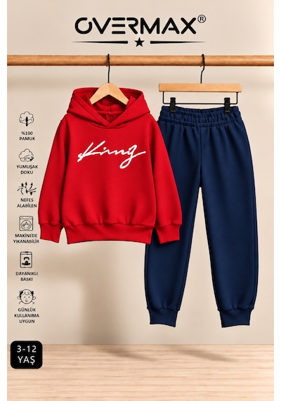 Overmax Italik King Baskılı Kapüşonlu Sweatshirt Eşofman Takımı 3-12 Yaş Kırmızı Üst-lacivert Alt - 923241758 Kırmızı Üst-lacivert Alt Overmax Italik King Baskılı Kapüşonlu Sweatshirt Eşofman Takımı 3-12 Yaş Kırmızı Üst-lacivert Alt - 923241758 Kırmızı Üst-lacivert Alt