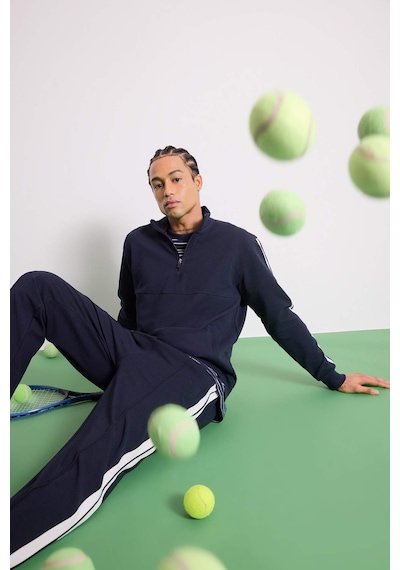 Defacto Defactofit Standart Fit Dik Yaka Sporcu Sweatshirt D1953ax25aunv253 Lacivert