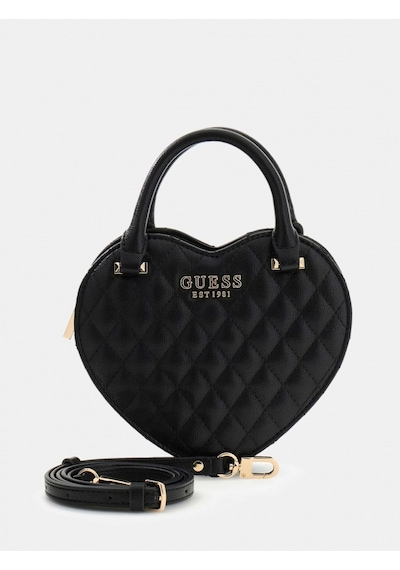Guess Atabey Kalp Şekilli Kadın Siyah Çapraz Çanta Hwqg9894770-bla Siyah