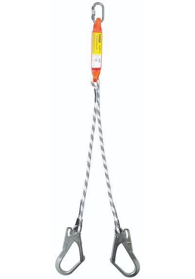Karam Çift Bacaklı Şok Emicili Lanyard Büyük Kancalı Karam Ka 341 Polyester Malzeme İle Güvenli Kullanım
