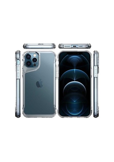 Apple Uyumlu  iPhone 12 Pro Kılıf Zore T-Max Köşeleri Korumalı Kılıf Renksiz
