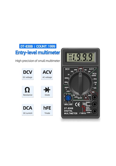 Multimetre Dijital-lcd Dijital Multimetre Dt830b Ac/dc Mini Voltmetre Ampermetre Ohm Test Cihazı 750/1000 V Multimetre Dijital El Multimetre Ölçer Multimetre Dijital-lcd Dijital Multimetre Dt830b Ac/dc Mini Voltmetre Ampermetre Ohm Test Cihazı 750/1000 V Multimetre Dijital El Multimetre Ölçer