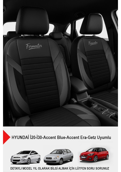 Formentor Tay Tüyü Oto Koltuk Kılıfı Hyundai İ20-i30-accent-blue-era-getz Uyumlu Carbon