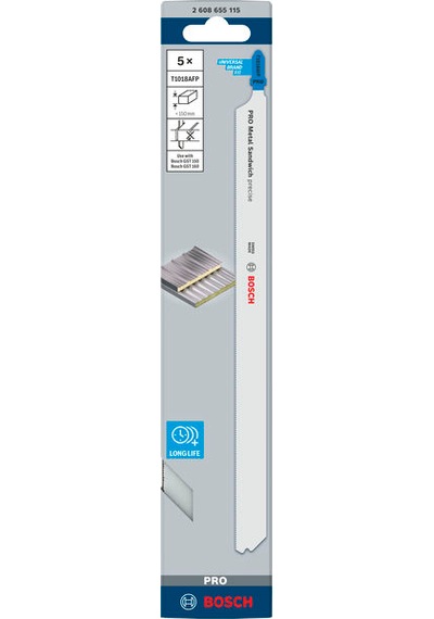 Pro Metal Sandwich T1018afp Dekupaj Testere Bıçağı, 250 Mm, 5 Adet