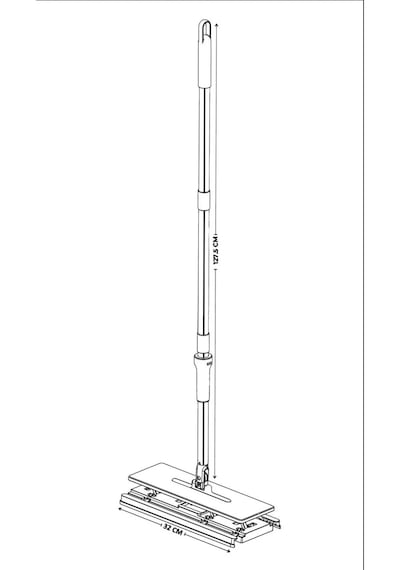 Nobera Click Mop Kıskaçlı Sıkıştırmalı Mop Tüm Bezlere Uyumlu, 360 Hareketli Başlık, 8 Bez Hediye