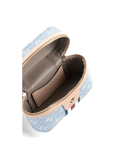 Silver Polo Sp1195 Kadın El Çantası Monogram Mavi-ten