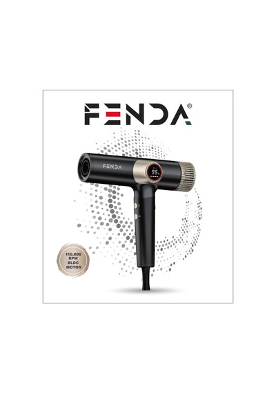 Fenda Professional Saç Kurutma Makinesi Siyah Fndsackr0009bl