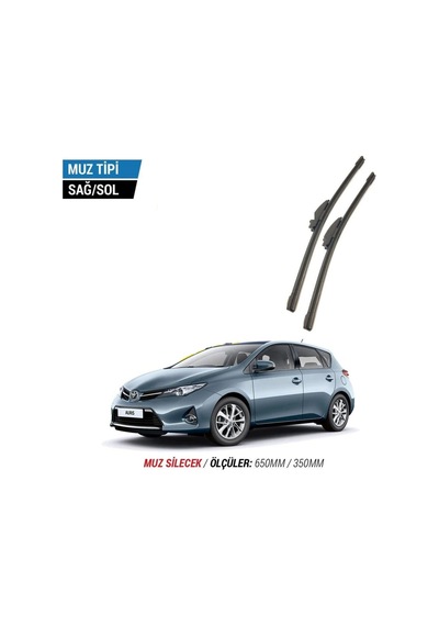 Toyota Auris 2013-2018 2'li Ön Cam Sileceği Sağ Sol Silecek Takımı Muz Silecek