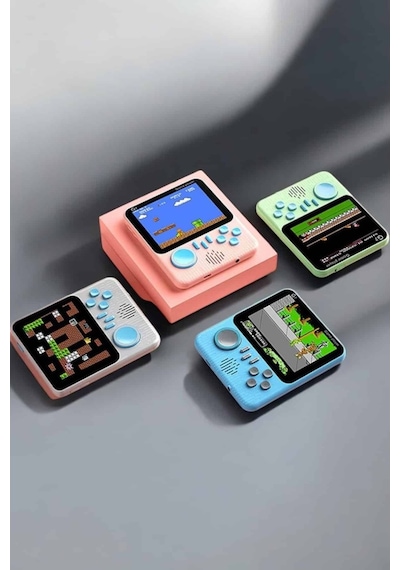 Mini Atari El Atarisi 3.5 İnç Ekran Çift Konsol 666 Adet Retro Oyun Gameboy El Atarisi