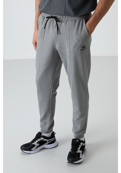 Tommy Life Gri Melanj Pamuklu Yumuşak Dokulu Comfort Fit Nakışlı Erkek Jogger - 82123 GB MELANJ