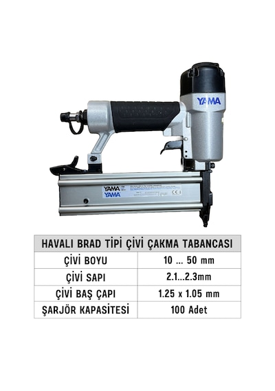 Yama YAT-F50 Havalı Brad Tipi Çivi Çakma Tabancası