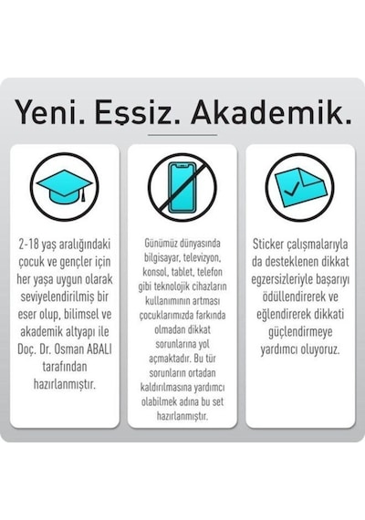 Dikkati Güçlendirme Seti - Anasınıfı - 4 Yaş - Osman Abalı - Adeda