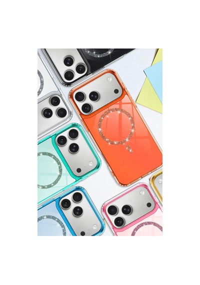 Apple iPhone Uyumlu-  17 Pro Live Diamond Magsafe Kapak - Siyah