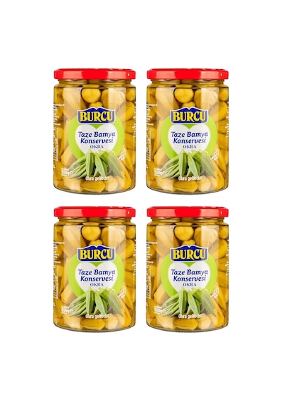 Burcu Taze Bamya Konservesi 550 Gr Cam X 4 Adet