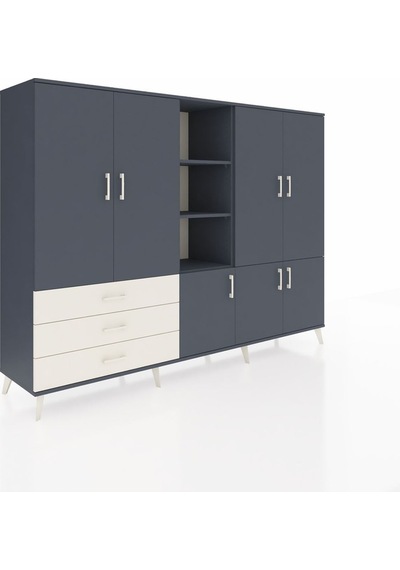 Hyperion Dolap 11 Raflı 3 Çekmeceli 7 Kapaklı 220x44x163 Antrasit Antrasit-antrasit/aytaşı Hyperion Dolap 11 Raflı 3 Çekmeceli 7 Kapaklı 220x44x163 Antrasit Antrasit-antrasit/aytaşı