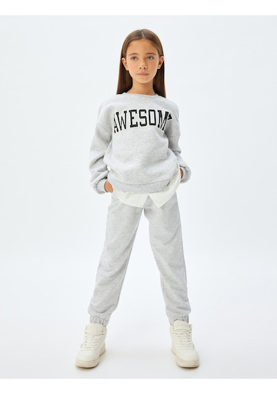Koton Basic Jogger Eşofman Altı Beli Lastikli Çift Bel Detaylı Kar Melanj 5wkg40230ak Gri Melanj Koton Basic Jogger Eşofman Altı Beli Lastikli Çift Bel Detaylı Kar Melanj 5wkg40230ak Gri Melanj