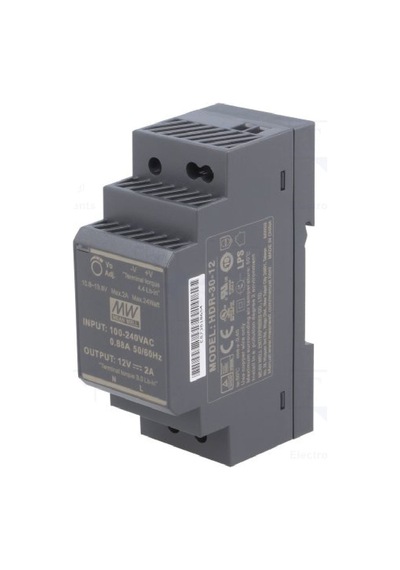 Meanwell Hdr-30-12 ,110..220vac 12vdc/2a Güç Kaynağı