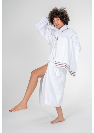 Cotton Box Classic Bornoz Seti Helya Beyaz Unisex L/xl Beyaz