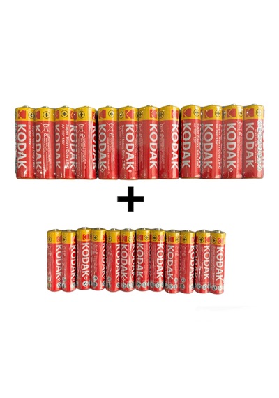 Kodak Super Heavy Duty 24'lü Özel Pil Paketı 12aa+12aaa