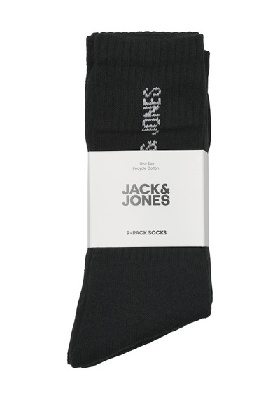 Jack & Jones Jack Jones Erkek 9 Lu Tenis Çorabı 12266607 Siyah