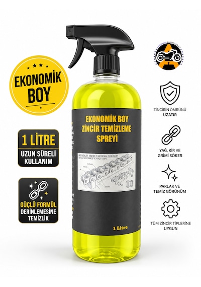Akgüneş Motogaraj Zincir Temizleme Spreyi 1000 Ml Motosiklet Zincir Bakım Ve Temizlik Ürünü