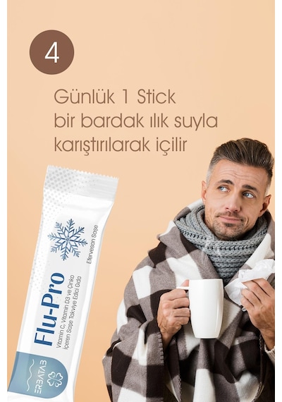 Flu-pro Vitamin C Vitamin D3 Çinko Ve Karamürver Eki 10 Stick