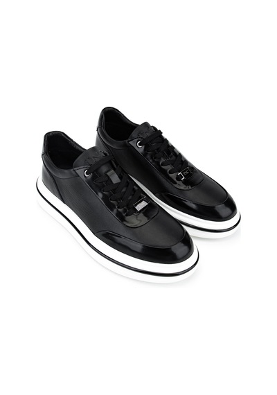 Tamer Tanca Erkek Hakiki Deri Siyah Sneakers & Spor Ayakkabı 1237 23248 Erk Ayk Sk26-27 Sıyah