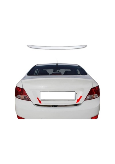 Hyundai Accent Blue Krom Bagaj Alt Çıta Paslanmaz Çelik