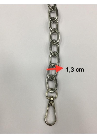 Karantuhafiye Çanta Zinciri Ucu Klipsli 125 Cm Kalın Zincir Gümüş Gümüş