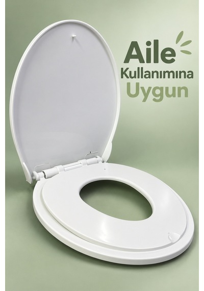 Çocuk Oturağı Entegre Beyaz Aile Klozet Kapağı