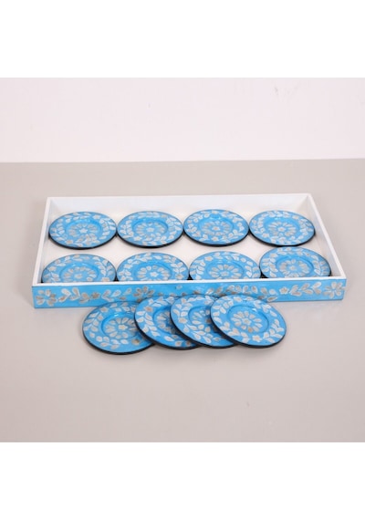 Pure Sedefli 45x25x4 Cm. Tepsi Ve 12 Li Sedefli Çay Tabağı Diğer