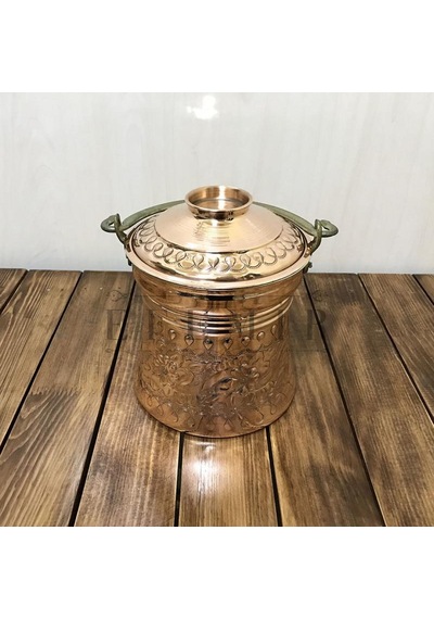 Zımba Nakışlı Bakır Bakraç 2 Litre Bakır