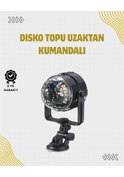 Hubrendy Tekno Uzaktan Kumandalı, Ses Kontrollü Led Disko Işığı - Parti Ve Kulüpler İçin AÇIK GRİ KAHVE KARIŞIMI