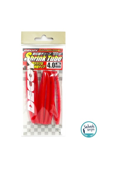 Decoy T-3 Shrink Tube Asist İğne Makaronu 4.0mm 1mt Kırmızı