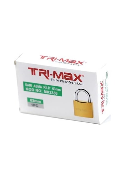 Tri-max Sarı Asma Kilit 63 Mm Baytec