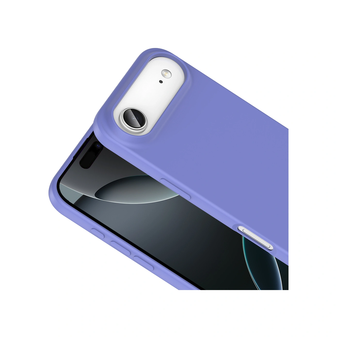 Apple Uyumlu iPhone 17 Air Kılıf Lansman İçi Kadife Kamera Korumalı Mara Silikon Kılıf-lila Lila