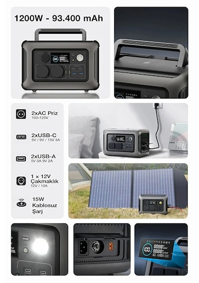 Kensa Taşınabilir Güç İstasyonu 1200 Watt