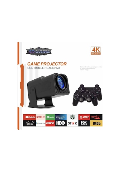 X12plus Android Projektör + Game Projector Ultra Hd 4k Ev Sinema Yansıtma Oyun Projeksiyon Cihazı