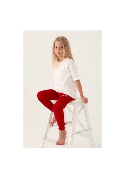 Rolypoly Kız Çocuk Beyaz Kısa Kol Pijama Takım